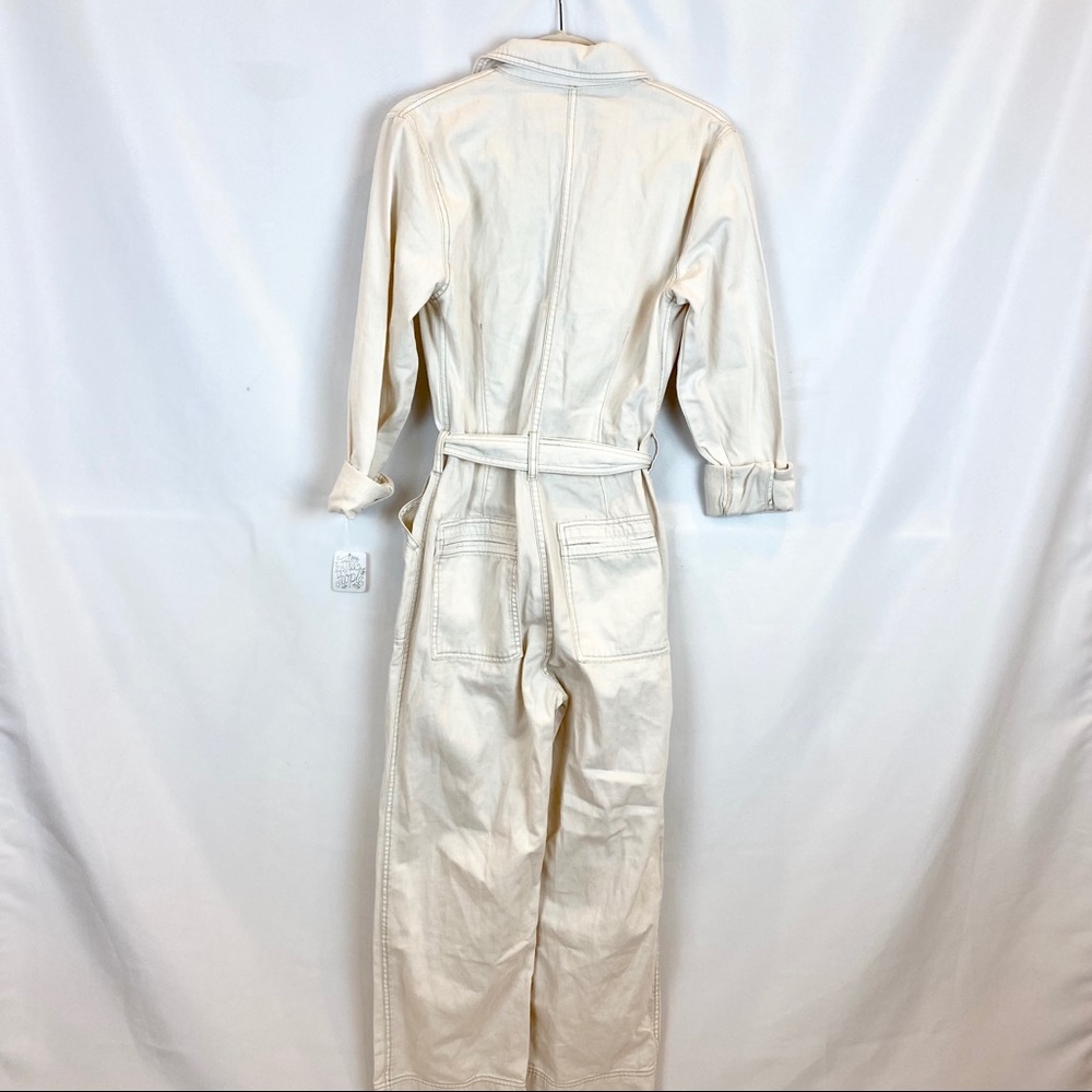 NWT Free People Charlie Coveralls Jumpsuit Ivory - Picture 10 of 13